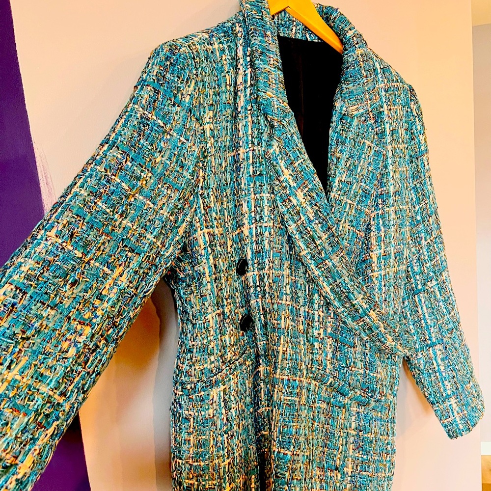 Women heavy wool irregular jacket. Never worn, without tags.